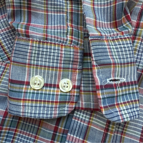 Vintage Levi Strauss plaid collared Button Down Shirt pocket 1980 Olympics EUC - Picture 6 of 6